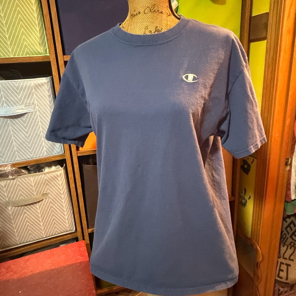 Champion Men's Dark Blue Short Sleeve Tee VINTAGE